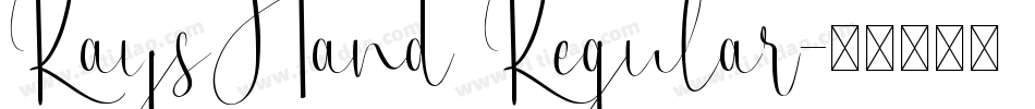 RaysHand Regular字体转换